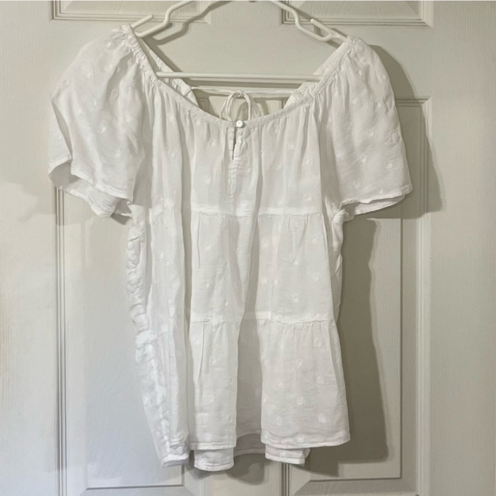 Summery Cotton Blend Short Sleeve Old Navy Top